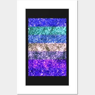 Glitter effect stripes Posters and Art